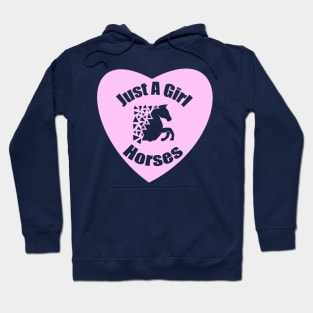 Just A Girl Who Loves Horses Watercolor Horse Hoodie